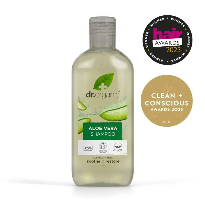 Shampooing Dr. Organic à l'aloe vera Tous types de cheveux, 265 ml