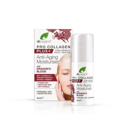 Crème visage anti-âge Procollagen Dr. Organic - Peau sèche ou sensible, 50 ml