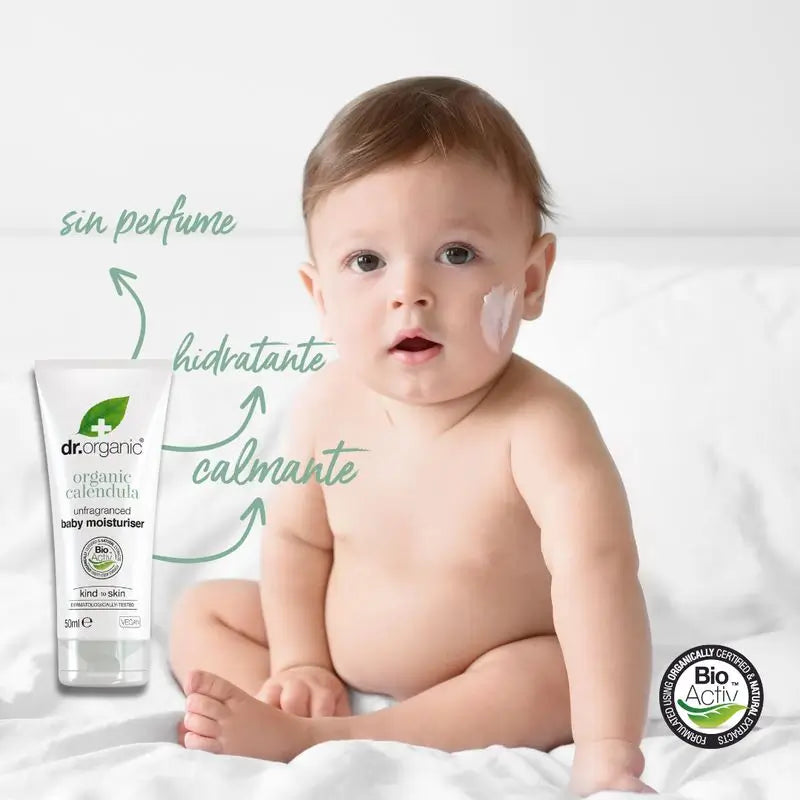 Crème hydratante pour bébé au Calendula Dr. Organic 50ml.