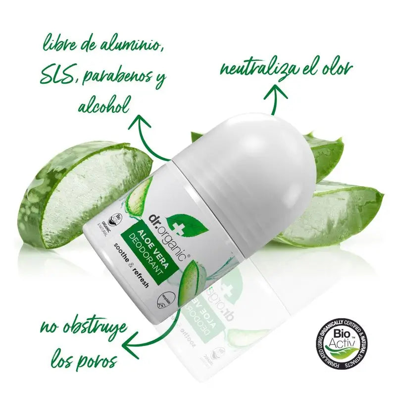 Déodorant Dr. Organic Aloe Vera, 50 ml