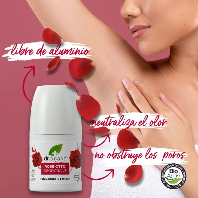 Déodorant Dr. Organic Rosa Damascena Mature Skin, 50 ml