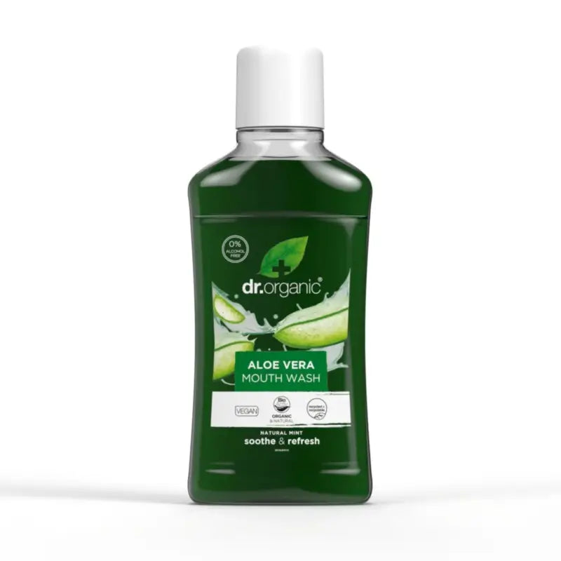 Dr.Organic Bain de bouche à l'aloe vera, 500 ml
