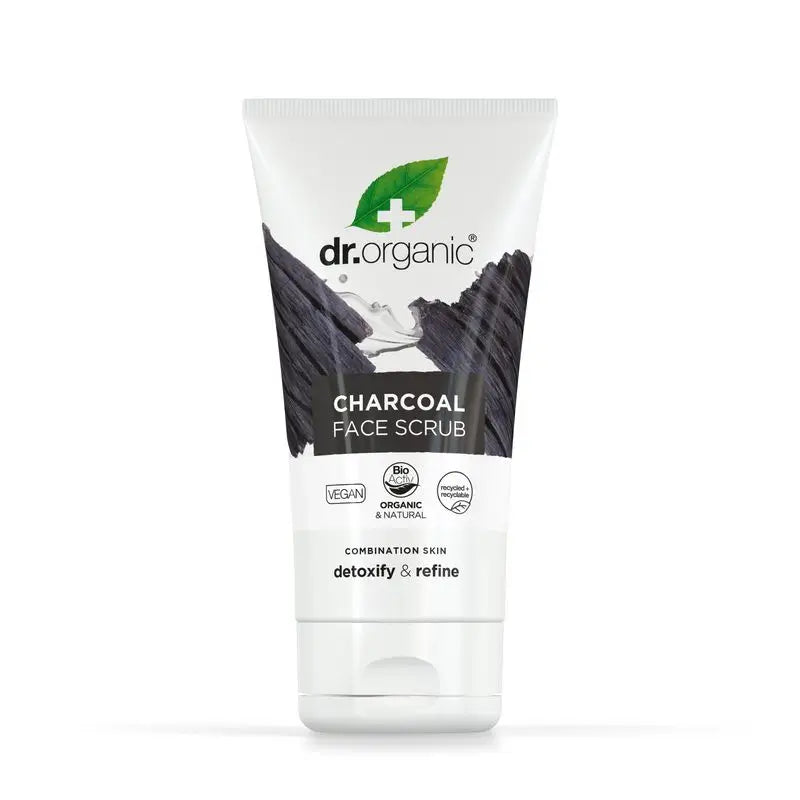 Exfoliant au charbon actif Dr. Organic Peau grasse, 125 ml