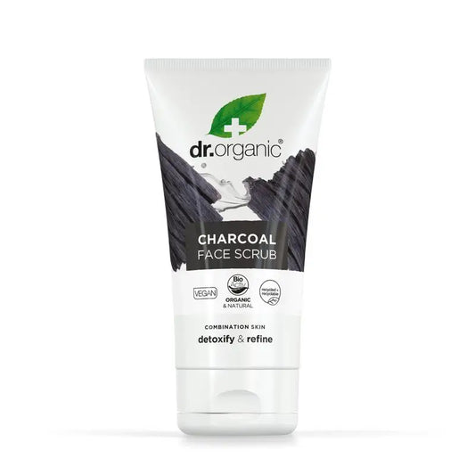 Exfoliant au charbon actif Dr. Organic Peau grasse, 125 ml