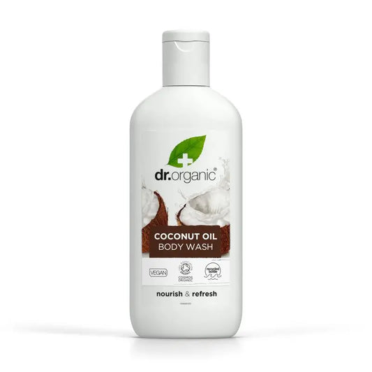 Gel douche à l'huile de coco Dr. Organic Peau sèche, 250 ml