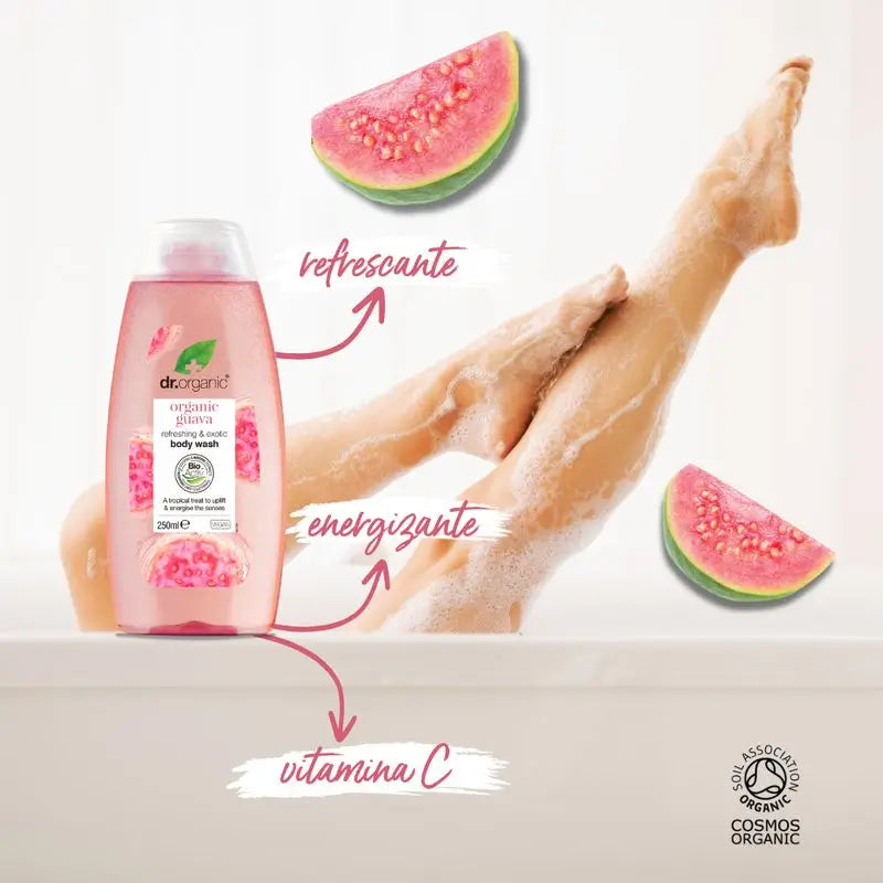 Gel douche à la goyave Dr. Organic 250ml.