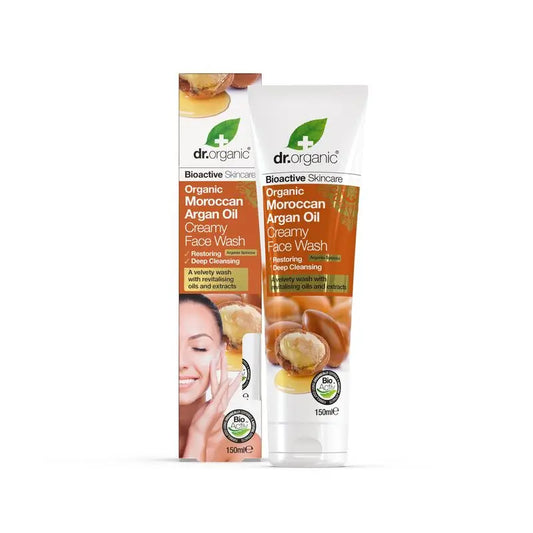 Dr. Organic Nettoyant Visage Peau Normale-Sèche Argan 150Ml