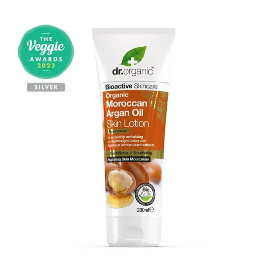 Lotion corporelle à l'huile d'argan Dr. Organic 200Ml.