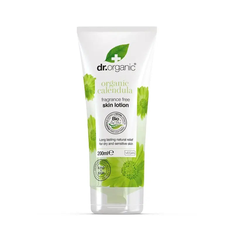 Lait corporel au Calendula pour peaux sensibles Dr. Organic 200Ml