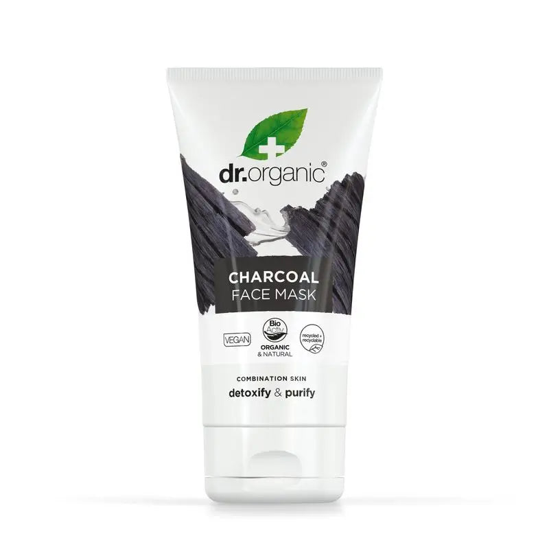 Masque facial au charbon actif Dr. Organic Peau grasse, 125 ml