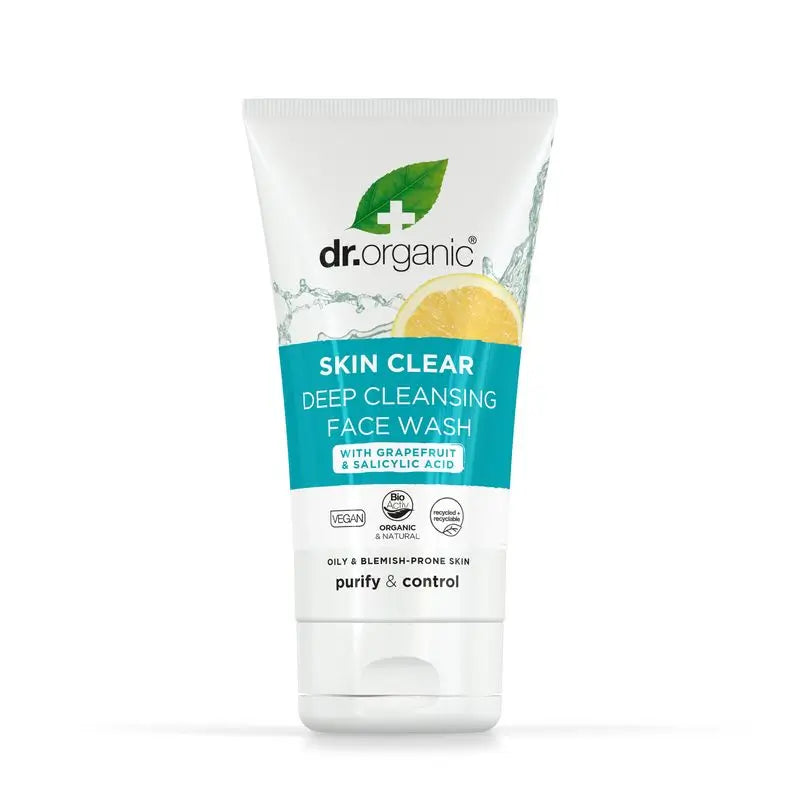 Dr. Organic Skin Clear Facial Cleanser Peau acnéique ou grasse, 125 ml