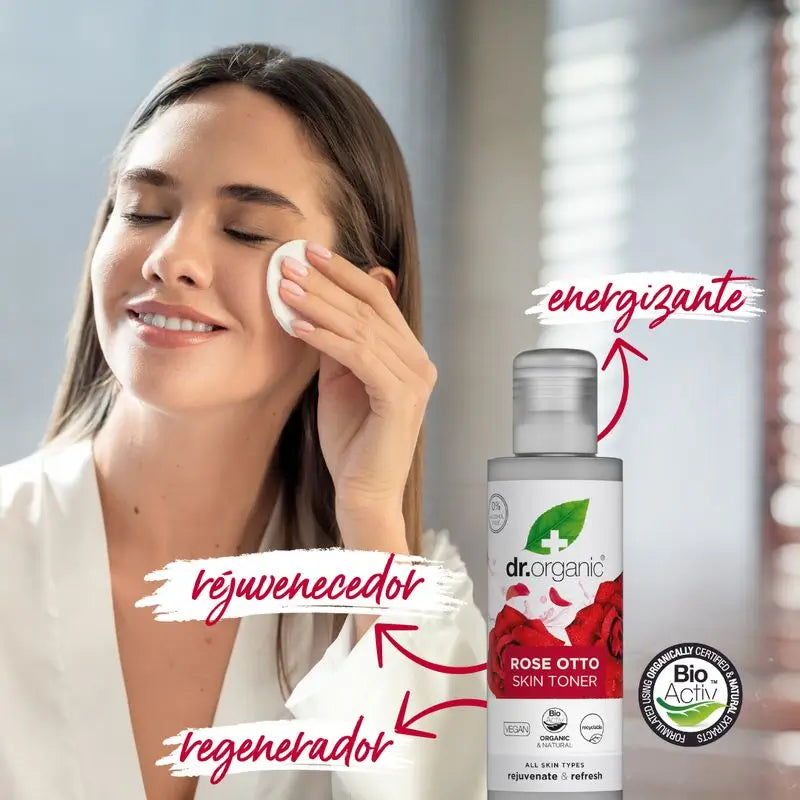 Dr. Organic Tonique pour le visage à la rose de Damas 150ml.