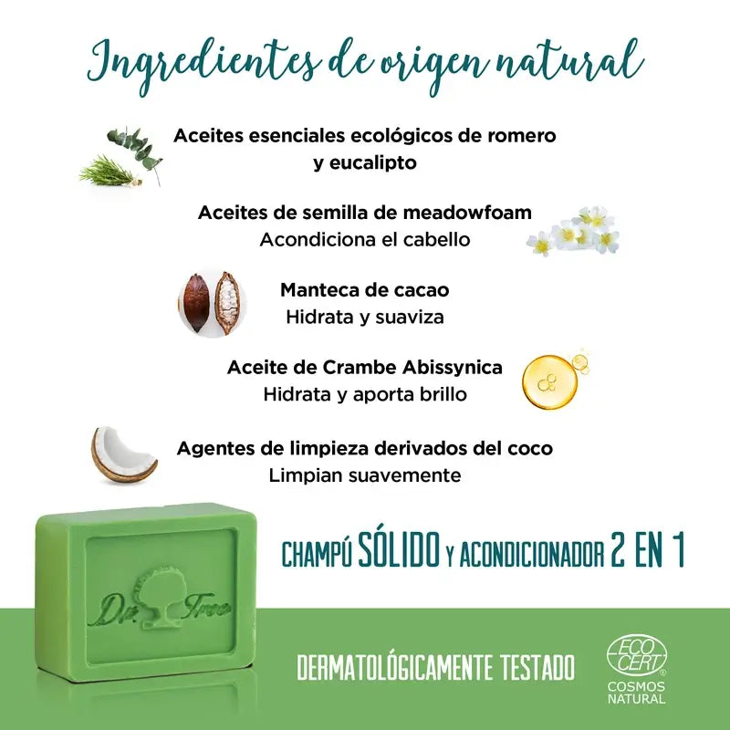Tree Natural Shampooing solide Usage fréquent pour les peaux sensibles