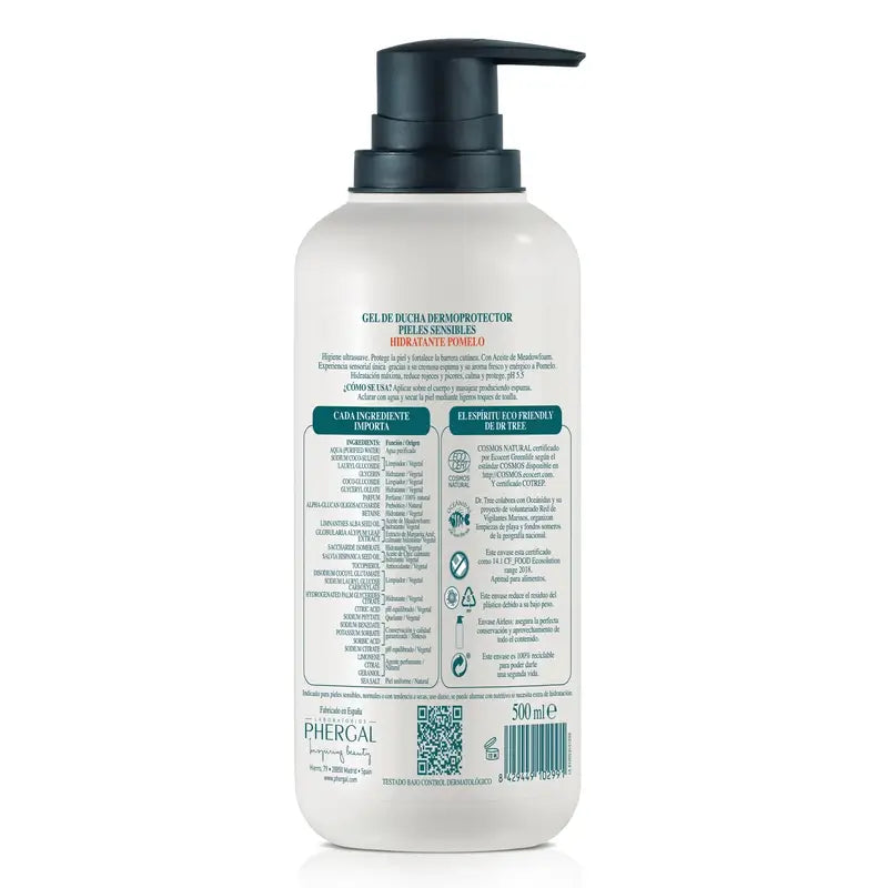  Tree Natural Gel Douche Pamplemousse Hydratant Peau Sensible 500Ml