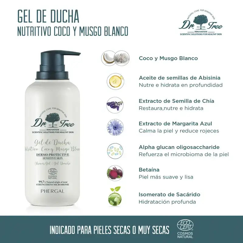 Tree Natural Coconut Nourishing Shower Gel Sensitive Skin 500Ml