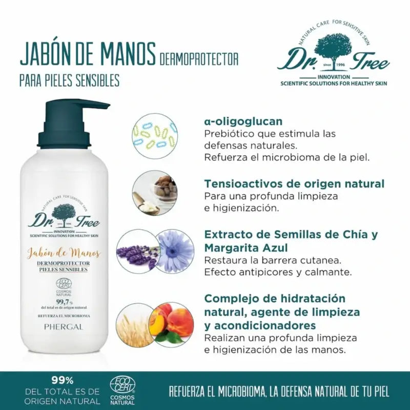 Dr. Tree Savon à main naturel pour peau sensible 200Ml