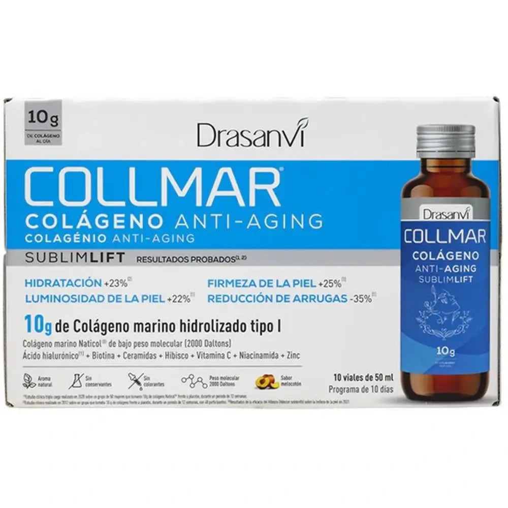 Drasanvi Collmar Collagen Anti-Aging Sublimlift Drinkable Peach, 10 flacons de 50 ml
