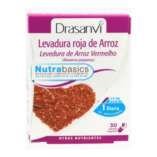 Drasanvi Red Yeast Rice (2,9Mg Monacolin K) Nutrabasic, 30 Capsules