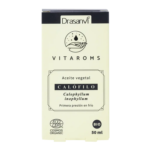 Drasanvi Vitaroms Calophyllum Vegetable Oil Bio (First Cold Pressure) Ecocert , 50 ml