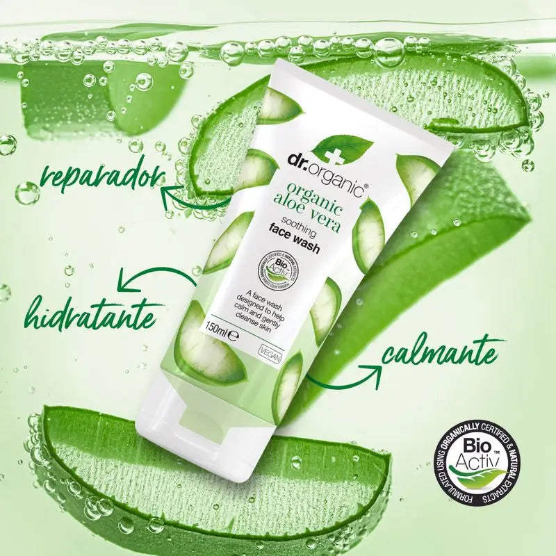 Nettoyant doux, apaisant et régénérant pour le visage à l'aloe vera, 125 ml