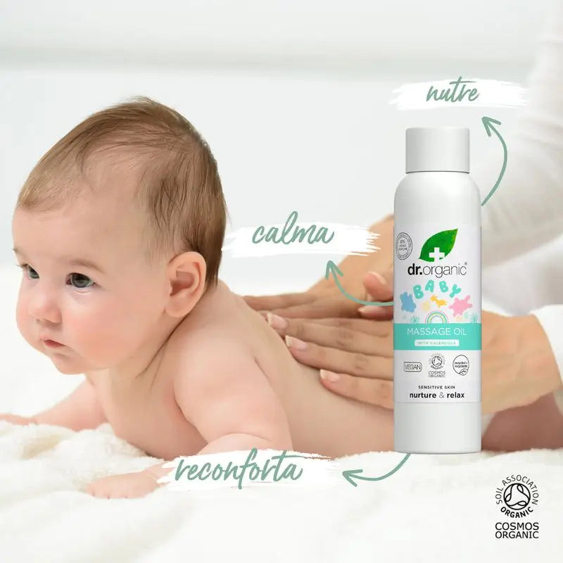 Dr. Organic Mum & Baby Baby Massage Oil Nourrit, alimente, apaise, soigne, calme, 150 ml