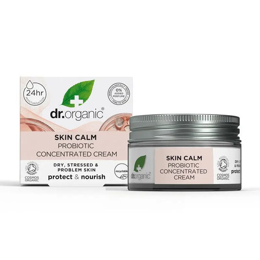 Crème concentrée rééquilibrante aux probiotiques Dr. Organic Skin Calm, 50 ml