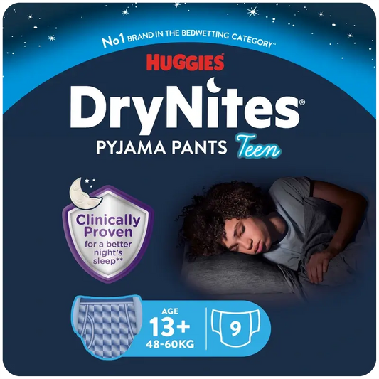 Drynites Taille +13 Couches de nuit pour enfants, 9 pièces