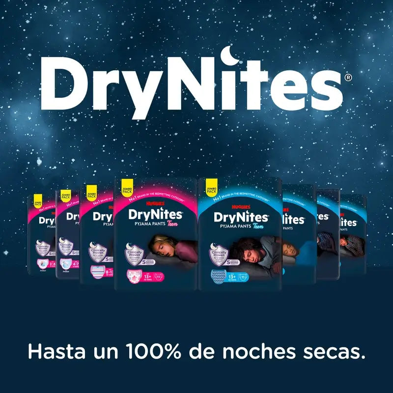 Drynites Taille 4-7 Couches de nuit pour filles, 16 pcs.