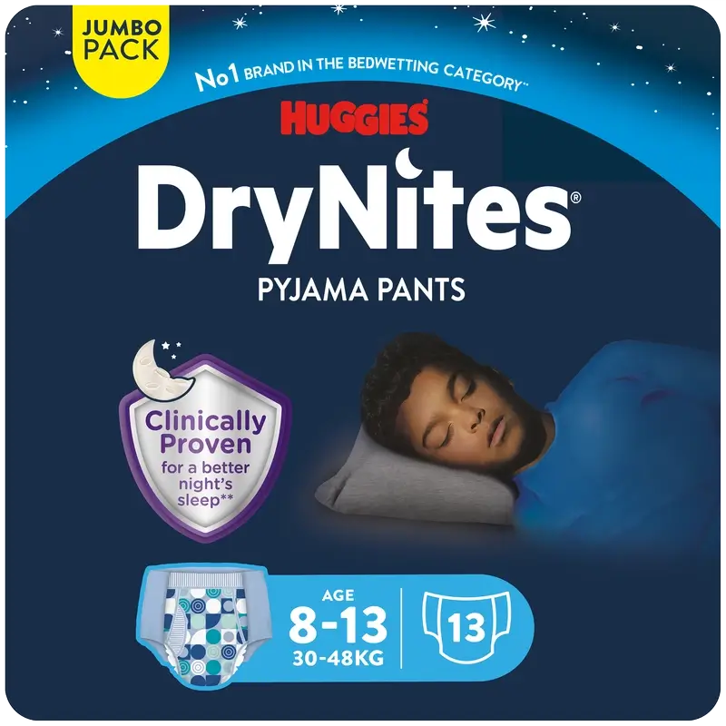 Couches de nuit pour enfants Drynites Taille 8-13, 13 pcs.