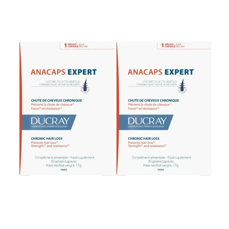 Ducray Anacaps Expert Supplément Anti-Chute, Pack 2 x 30 Capsules