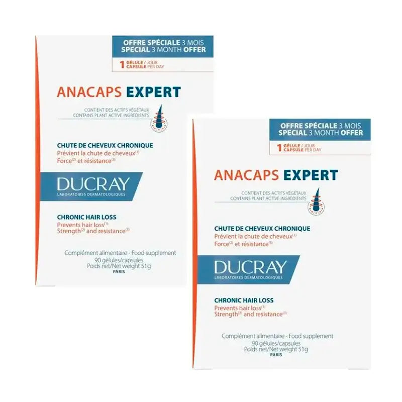 Ducray Anacaps Expert, Pack 2 x 90 gélules