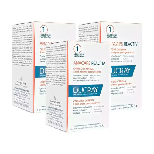 Ducray Anacaps Reactiv, Pack 3 x 30 gélules
