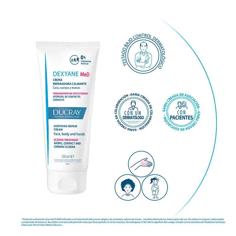 Ducray Dexyane Med Crème Réparatrice Apaisante 100 ml