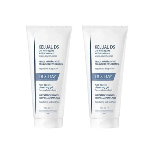 Ducray Kelual Ds Gel nettoyant pour le visage, 2X200 Ml