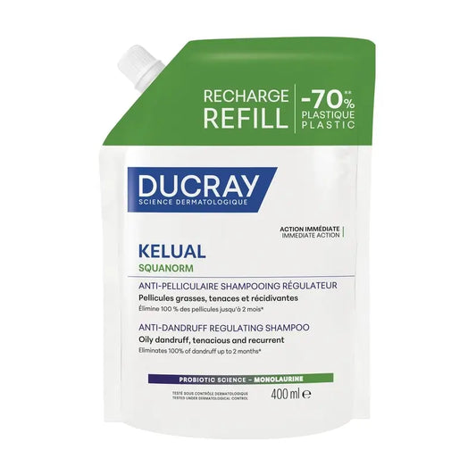Ducray Kelual Squanorm Ch C Greasy Eco Recharge, 400 ml