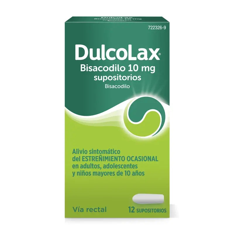 Dulcolax Bisacodyl 10 mg, 12 suppositoires