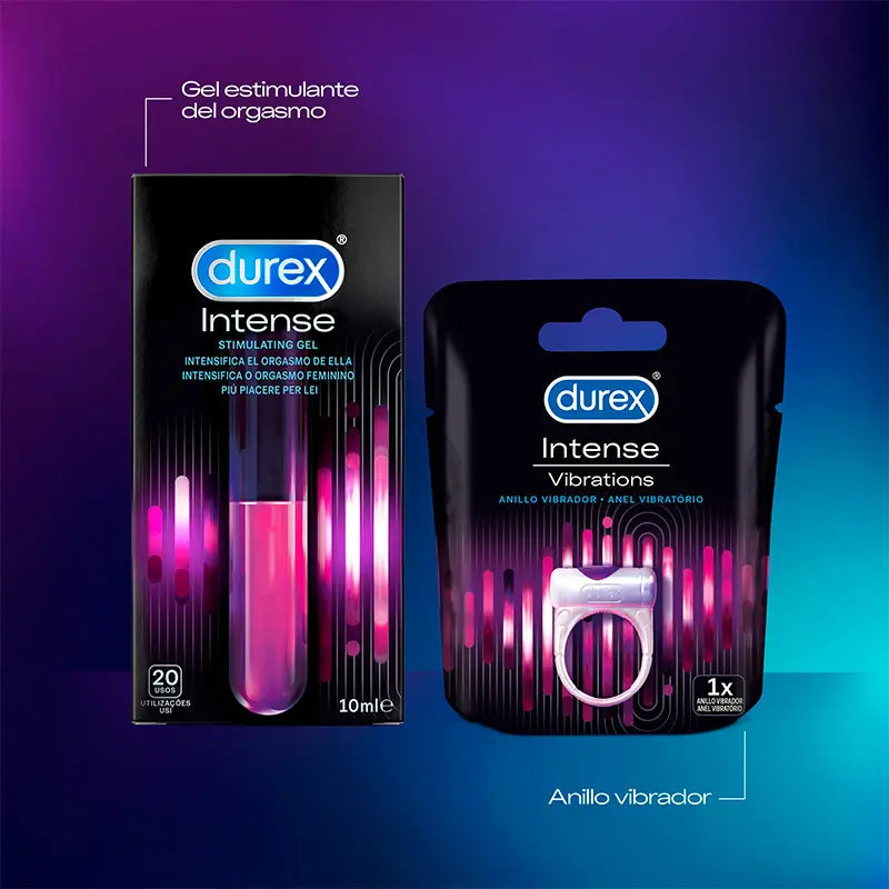 Durex Pack Gel Intense Orgasmic + Anneau Vibrant Intense Orgasmic Vibrations