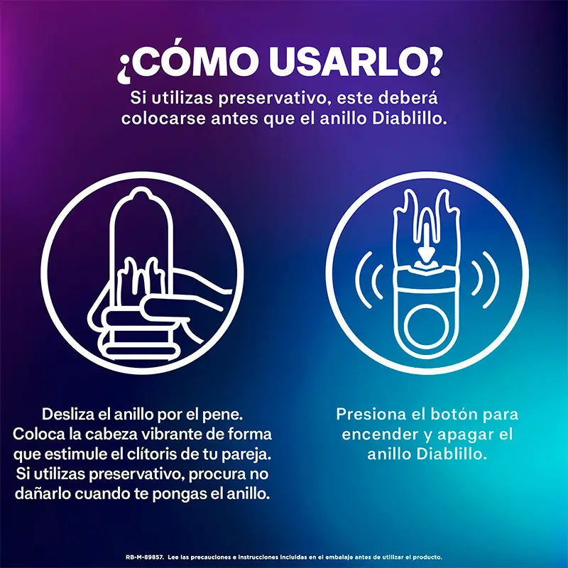 Durex Pack Lubrifiant à effet chaud + Lubrifiant à effet froid + Anneau vibrant Diablillo