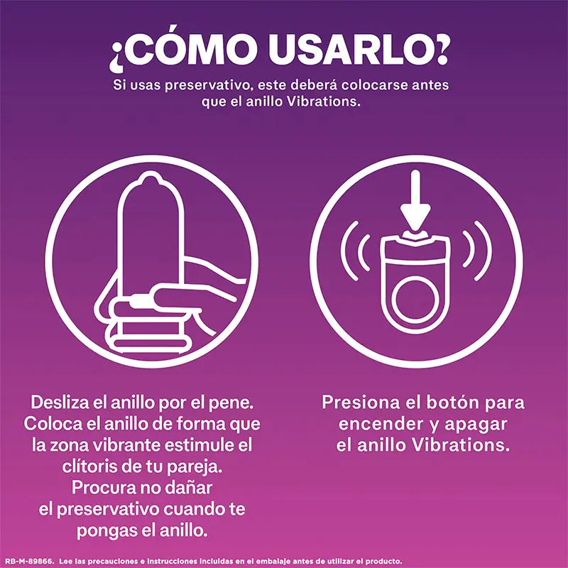 Durex Sex Toy Anneau Vibrant Vibrations Orgasmiques Intenses Stimulateur Clitoris