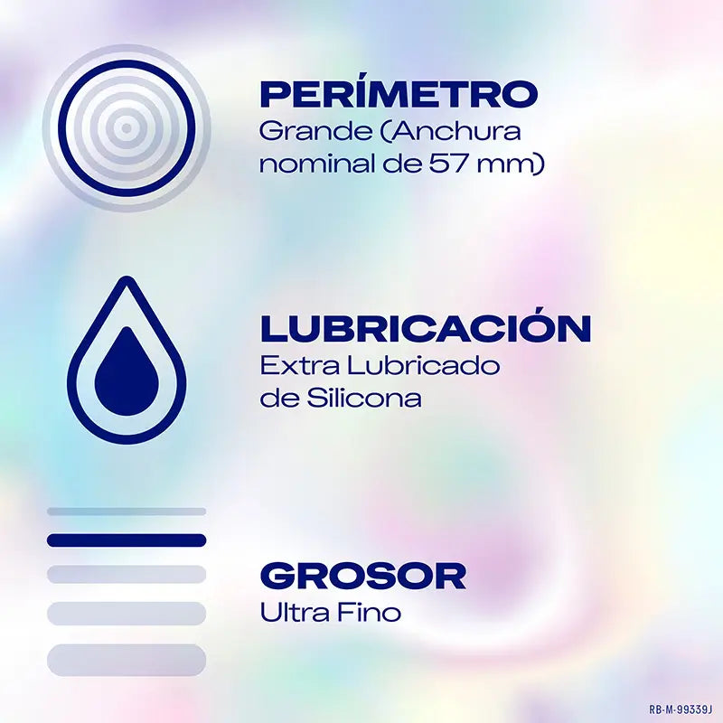 Durex Invisible XL Ultra Thin, 10 préservatifs taille XL