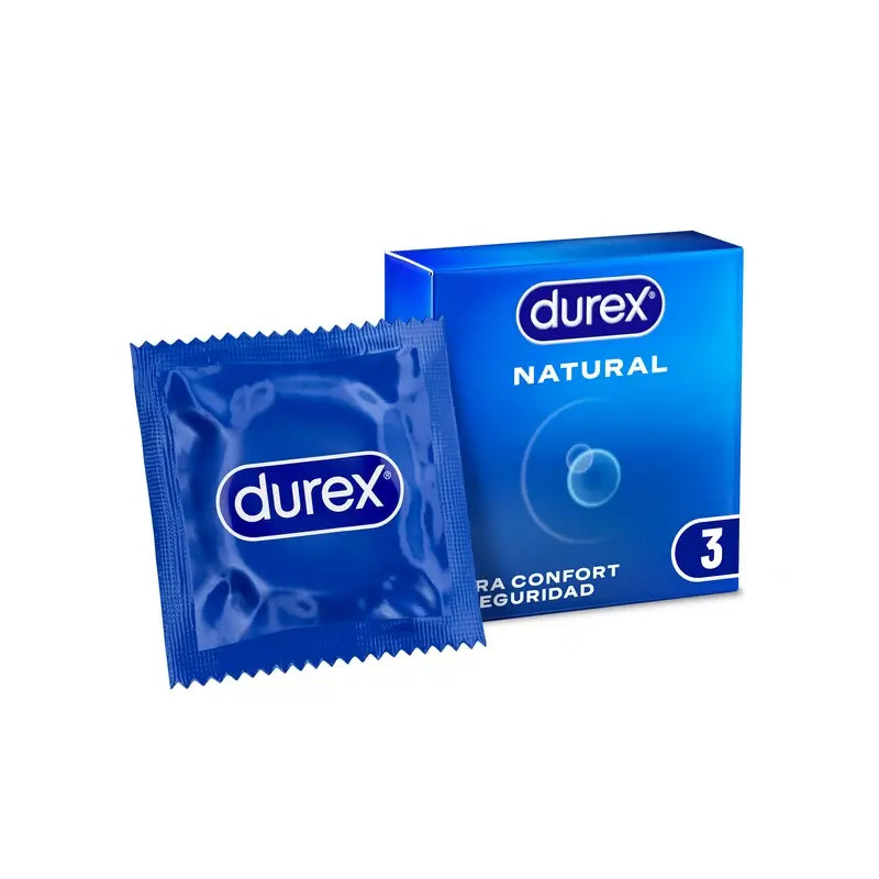 Préservatifs Durex Natural, pour le confort et la sécurité, 3 préservatifs