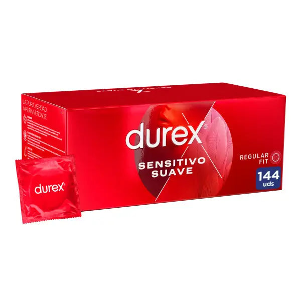 Préservatifs Durex Soft Sensitive, minces pour une sensibilité accrue, paquet de 144 préservatifs