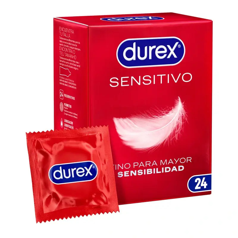 Préservatifs Durex Soft Sensitive pour une sensibilité accrue 24 unités