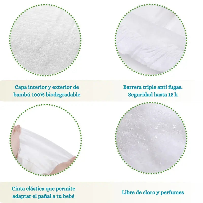 Couche en bambou Eco Boom Pure L 4, 30 unités