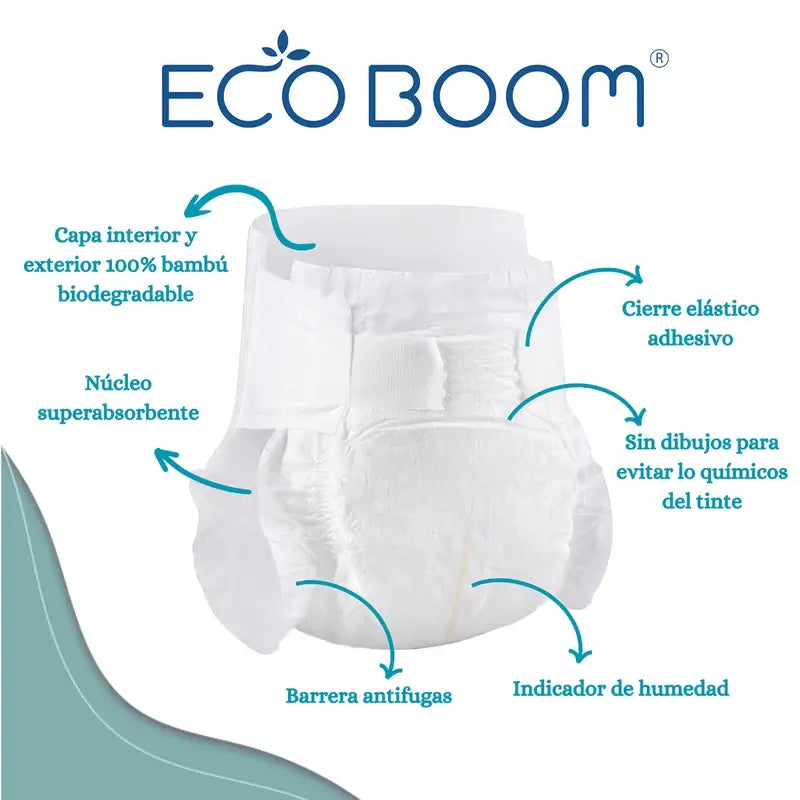 Couche en bambou Eco Boom Pure S 2, 36 pcs.