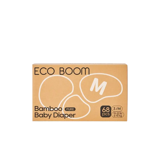 Couches ECO BOOM PURE 100% naturelles en bambou - Taille 3/M (6-10 kg) - 68 pcs.