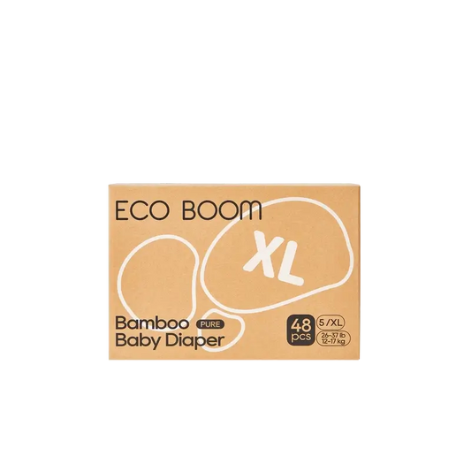 Couches ECOBOOM PURE 100% naturelles en bambou - Taille 5/XL (12-17 kg) - 48 pcs.