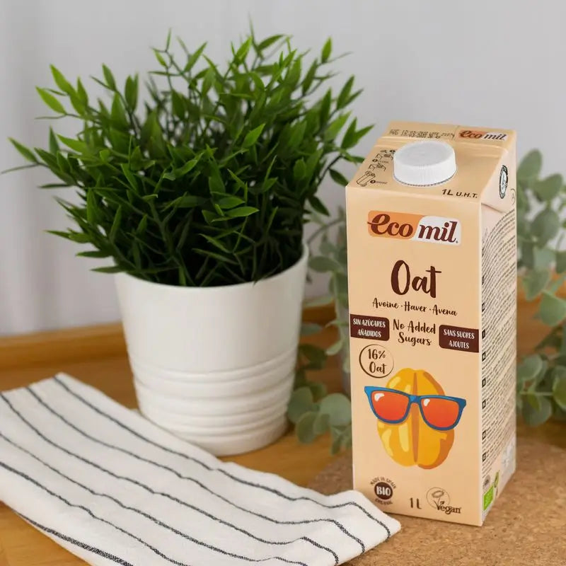 Ecomil Avoine Sans Sucre Ajouté Bio, 1 l