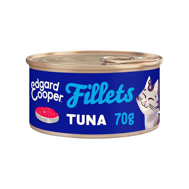 Edgard & Cooper Wet Cat Food 24x70g Grain-Free Tuna Fillets (Filets de thon sans céréales)