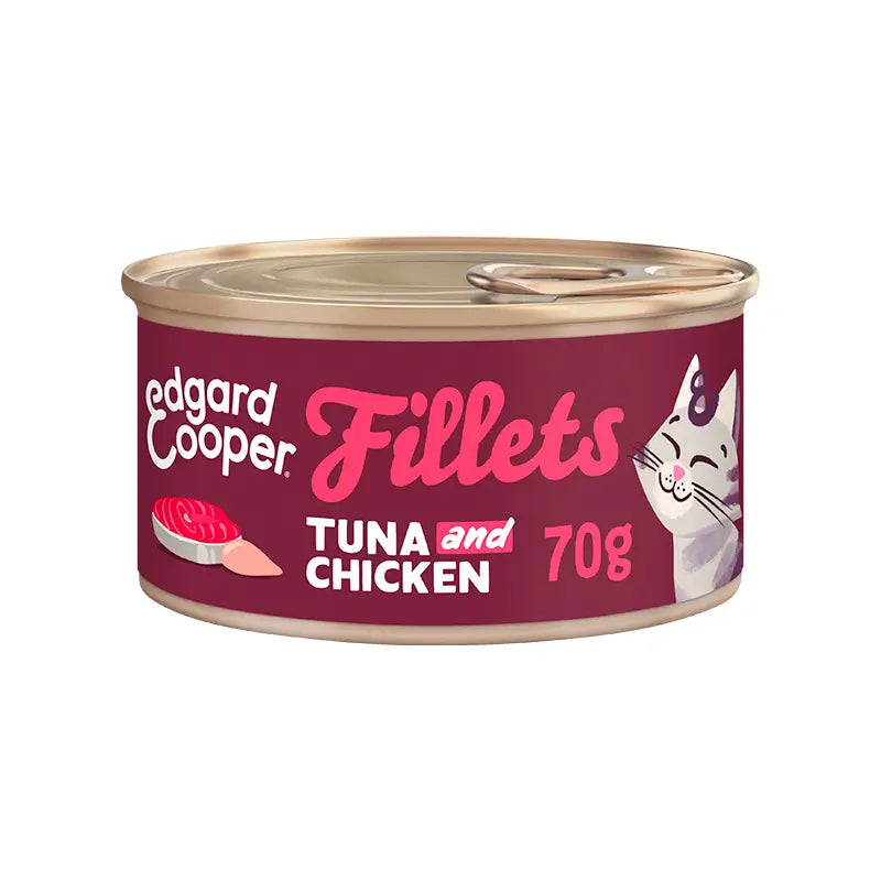 Edgard & Cooper Wet Cat Food 24x70g Grain-Free Tuna Fillets (Filets de thon sans céréales)